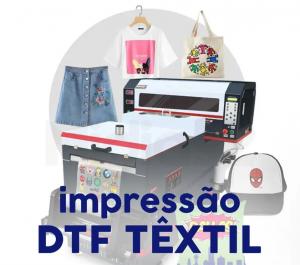 DTF textil  1,00 x 0,28cm 4x0  INDICAÇÕES DE ESTAMPAS: o DTF têxtil pode ser aplicado produtos de tecido sintético (poliéster), natural (algodão) ou mistos, inclusive que tenham elasticidade. Pode ser estampado em qualquer tipo de cor de tecido. REGRAS: Somente arquivos vetorizados serão aceitos. Não serão aceitos efeitos nas imagens. Caso o arquivo não esteja de acordo com as especificações, será recusado e o valor da impressão será devolvido.