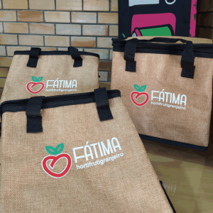 Bolsa Térmica 17L Linho 27 x 24,5cm Impressão DTF, SEM LIMITAÇÃO DE COR  Premium 